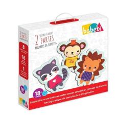 Imagem de Quebra Cabeca 2 Partes Animais Da Floresta - Babebi