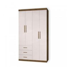 Imagem de Guarda Roupa Cancun 4 Portas J&a Móveis Jequitibá/off White