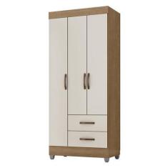 Imagem de Guarda Roupa Solteiro Lite 3 Portas Nature Off White - Móveis Leão - M