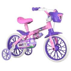 Imagem de Bicicleta Rodinha Aro 12 Infantil Feminina Cat Selim Macio - Nathor