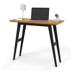 Imagem de Escrivaninha Harvard 9040 Tampo MDF 30mm pé em madeira Tampo Freijo/Pé Preto OFERTAMO