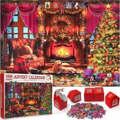 Imagem de Quebra-cabeças do Calendário do Advento LEASEN 2024, Natal, 1008 unidades