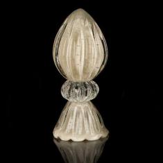 Imagem de Vaso Pinha Com Base Em Cristal Murano Pérola - São Marcos