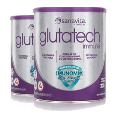 Imagem de Kit 2 Glutatech Immune Glutamina Sanavita 300G