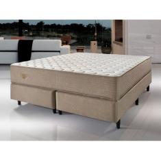 Imagem de Cama Box King Relax Duo Comfort Molas Ensacadas Wide 70x193x203cm Ecoflex Bege