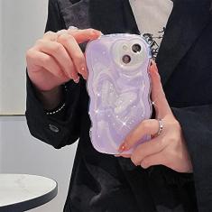 Imagem de Linda pulseira roxa com miçangas epóxi brilhante borboleta onda capa de telefone para iPhone 14 13 12 11 Pro Max capa macia, caso B somente, para iPhone 12Pro Max