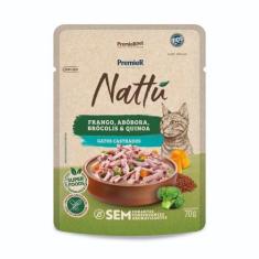 Imagem de Racao Umida Gatos Castrados Nattu Frango E Abobora 0,70g - Premier Pet