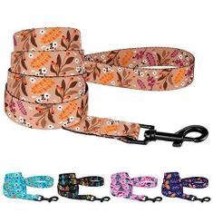 Imagem de CollarDirect Coleira floral para cães com estampa de flores de nylon para cães pequenos, médios e grandes (G, caramelo)
