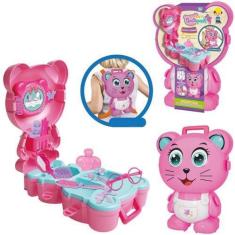 Imagem de Kit Beleza Infantil Com Óculos + Batom + 21 Peças Na Maleta Rosa - The