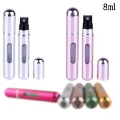 Imagem de Kit 2 Atomizador Recarregável Perfume Cromado Prata e Rosa -  2 atomiz