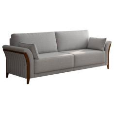 Imagem de Sofá 3 Lugares 222cm Perry Linho Cinza Claro - Sallar Home