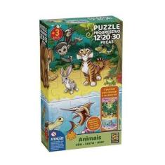 Imagem de Quebra-Cabeça Progressivo Animais Céu, Terra E Mar - Grow