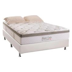 Imagem de Cama Box Casal: Colchão Molas Herval MasterPocket Ensacadas Monte Carlo Visco + Base crc Courano White(138x188)