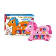 Imagem de Piano Infantil Cavalinho Com Som De Animais Tem Duas Cor Rosa E Laranj