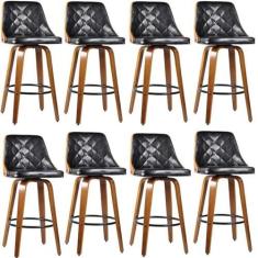 Imagem de Kit com 8 Banquetas para Cozinha Milão Preto