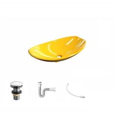 Imagem de Kit Cuba L45 C/Válvula Click 1''G + Sifão Pvc + Flexível 