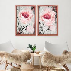 Imagem de Quadro Com Moldura Chanfrada Floral 
