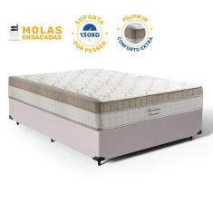 Imagem de Cama Box com Colchão de Molas Ensacadas Pillow In Anjos Premium Dream Casal 138cm