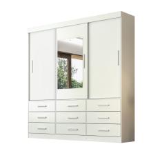 Imagem de Guarda Roupa com Espelho 3 Portas 9 Gavetas New Star Sallêto