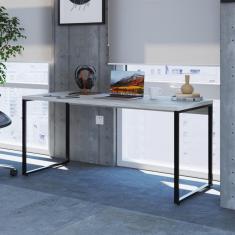 Imagem de Mesa de Escritório Industrial Kuadra 150 cm - Preto/Snow