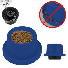 Imagem de Comedouro Para Gatos Plástico Elevado Antiformigas E Higiênico Com Bas