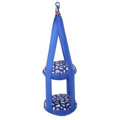 Imagem de Cama Suspensa Para Gato Dupla Modelo Bolinha Azul - Talentos Pet