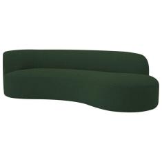 Imagem de Divã Recamier Orgânico Tokyo 180cm Lado Direito Linho - Doce Sonho Móveis Verde