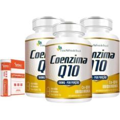 Imagem de Kit Com 3 - Coenzima Q10 100% Pura 60Cáps 100Mg + Vitamim C+ - Flora N