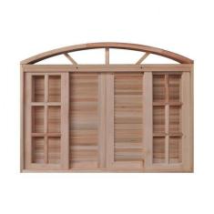 Imagem de Janela de Madeira Veneziana 120x120cm 6 Folhas Rodam