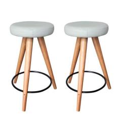 Imagem de Kit 2 Banqueta Banco Pé Palito Média Cozinha Bar Balcão 60cm - MM DECO