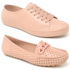 Imagem de Tênis Feminino Casual Moderno + Mocassim Driver Kit - Rubim Calçados