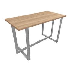 Imagem de Mesa Halden C/ Tampo 120 X 60 Cm Escritório Prata/Jade - Genus Móveis