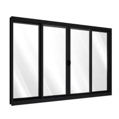 Imagem de Janela de Alumínio de Correr Central 4 Folhas 100x150cm Riobras
