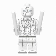 Imagem de Boneco Blocos De Montar Cavaleiro Da Lua White Suit
