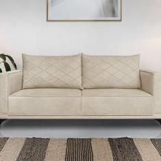 Imagem de Sofá Eliot 2 Lugares 180 Cm Linho Boucle Bege