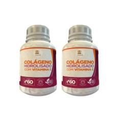 Imagem de Colágeno hidrolisado com vitamina C 500mg 60 cáps 2 potes