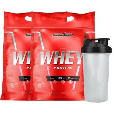 Imagem de Combo Whey protein 2x Nutri Isolado Concentrado Chocolate 1,8Kg Refil + Coqueteleira Integralmedica-Unissex