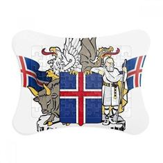 Imagem de Emblema nacional da Noruega, moldura de quebra-cabeça com símbolo do país para decoração de imagem