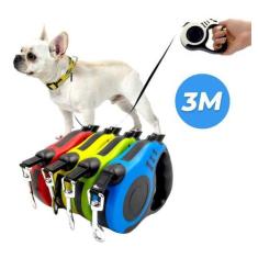 Imagem de Guia Retrátil Para Passeio Coleira Cachorro 3 Metros - Sunoro