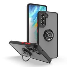 Imagem de Capa de telefone anti-queda fosca com anel magnético para Samsung Galaxy S22 Ultra S21FE S20 S8 S9 S10 Plus Note 20 10 9 8 A03 capa de suporte, preto vermelho, para Samsung A03 (164)