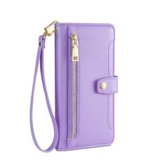 Imagem de Carteira feminina com compartimentos para cartões, capa de telefone crossbody para iphone 15 14 13 12 11 Pro Max XS XR 7 6 6 6s Plus SE SE3 Capa flip com alça, roxa, para iPhone 7, 8