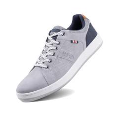 Imagem de LANGDU Tênis masculino casual, moderno, respirável, confortável, para caminhada, tamanho 38-44, Cinza 2311, 41