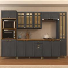 Imagem de Cozinha Completa Firenze 16 Portas 2 Gavetas Com Vidro 6171.1