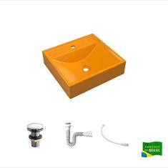 Imagem de Kit Cuba Q39 C/Válvula Click 1 1/2'' (04cm) + Sifão Pvc + Flexível 