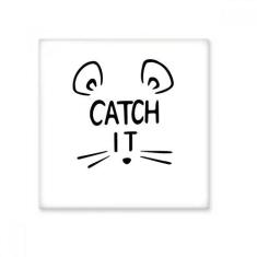 Imagem de Catch IT Mouse Face DIY Design Azulejo de cerâmica brilhante Decalque de tijolos vitrificados