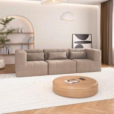 Imagem de Sof  Modular 02 Cantos E 01 Poltrona Easybox Cabecasa Madeira