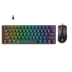 Imagem de Kit Teclado E Mouse Gamer Rise Mode G1 Set 02 Black RGB Switch Red 12000DPI Preto - RM-GS02-BRED