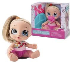 Imagem de Boneca Little Rainbow Hora da Papinha C/ Chupeta 100% Vinil 20cm - Bam