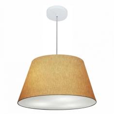 Imagem de Lustre Pendente Cone Md-4248 Tecido 30/50X35cm Bivolt Palha