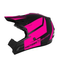 Capacete Motocross Etceter Solid - Rosa Bebê